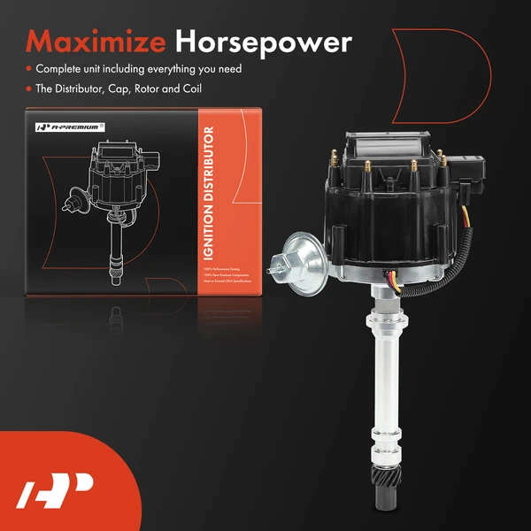 Ignition Distributor with Cap & Rotor for Chevrolet C10 K20 Suburban GMC C1500