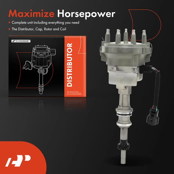 Ignition Distributor with Cap & Rotor for Ford F-150 F-250 E-150 Econoline