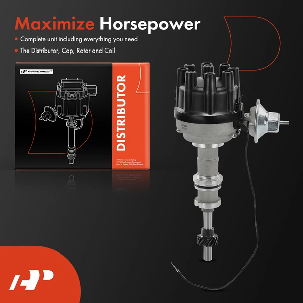 Ignition Distributor with Single Vacuum for Ford Mustang Mercury Cougar V8 5.8L
