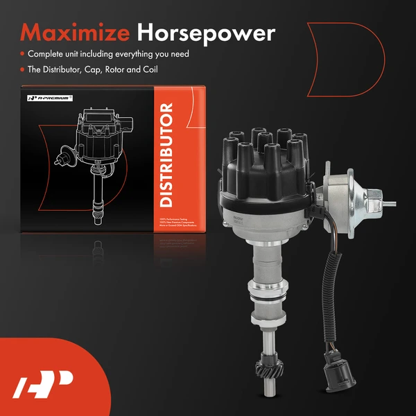 Ignition Distributor with Dual Vacuum for Ford E-100 Econoline Mercury V8 5.8L