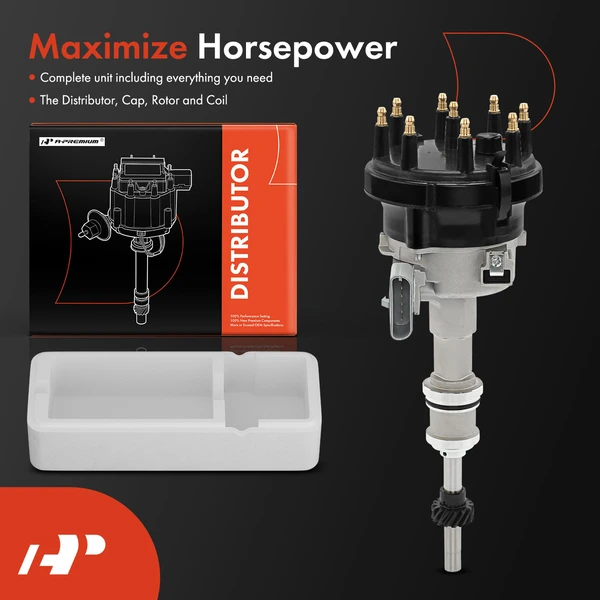 Electronic Distributor with Ignition Module & Cap for Ford E-350 Econoline