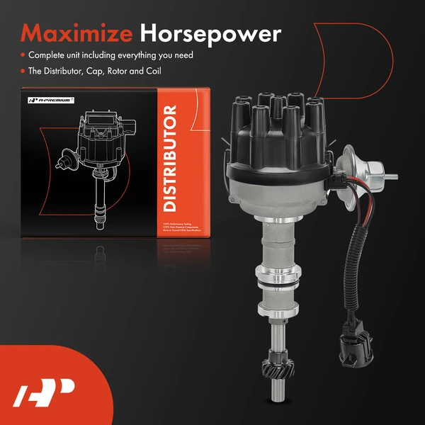 Ignition Distributor with Single Vacuum for Ford E-100 Econoline Mercury V8 5.8L