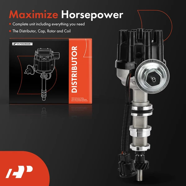 Ignition Distributor with Cap & Rotor for Ford F-100 F-150 F-250 F-350 5.9L 6.4L
