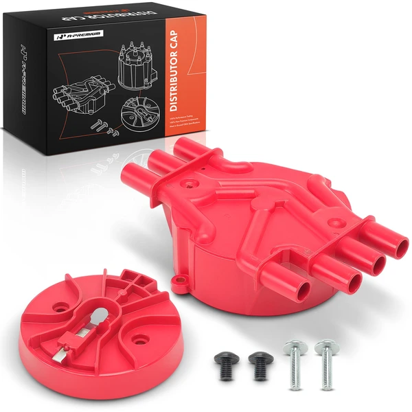 Red Distributor Cap & Rotor Kit for 1996-2005 Chevrolet Express 2500