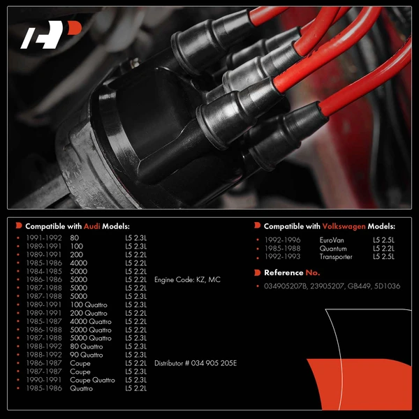 Distributor Cap for Audi 80 100 Quattro Coupe Quattro Volkswagen EuroVan Quantum