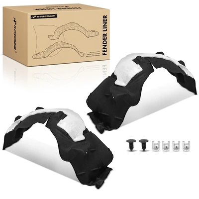 2 Pcs Front Inner Fender Liners with Clips