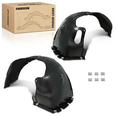 2 Pcs Front Inner Fender Liners Splash Shield PP+PET
