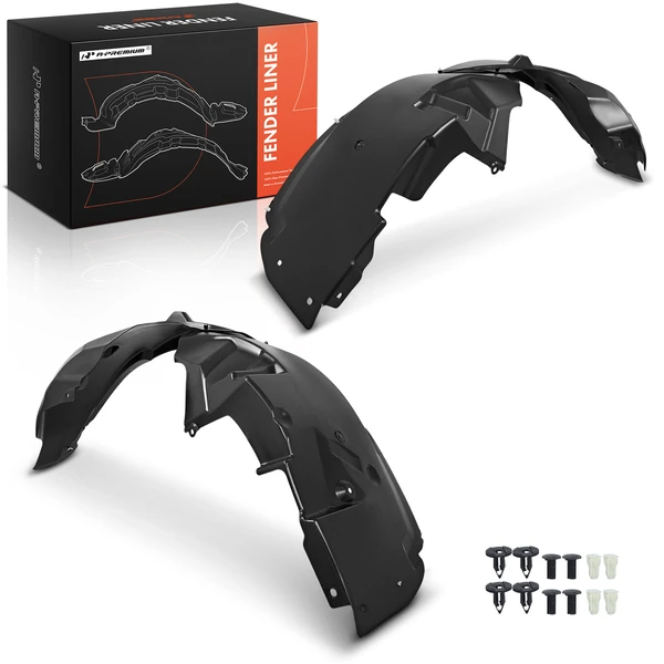 2 Pcs Front PP Plastic Inner Fender Liner Splash Shield for 2012-2014 Chrysler 200