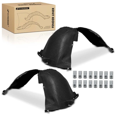 2 Pcs Front Inner Fender Liners with Clips