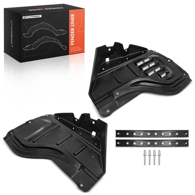 2 Pcs Front Inner Fender Liners with Plastic Bumper