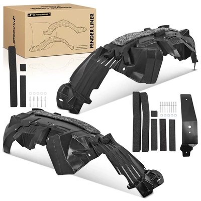 2 Pcs Front Inner Fender Liners with Insulation Foam