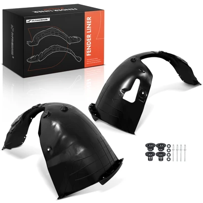 2 Pcs Front PP Inner Fender Liners with Insulation Foam