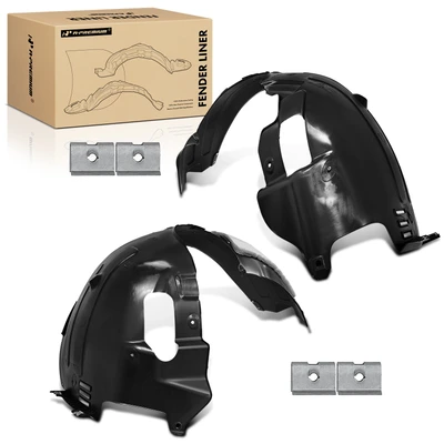 2 Pcs Front PP Inner Fender Liners with Insulation Foam