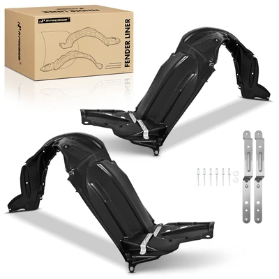 2 Pcs Front PP Inner Fender Liners Splash Guard Shield
