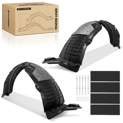 2 Pcs Front Inner Fender Liners with Insulation Foam
