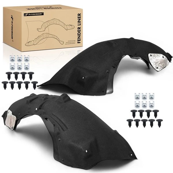 2 Pcs Front Inner Fender Liners withinsulation foam for 2021-2023 Ford F-150