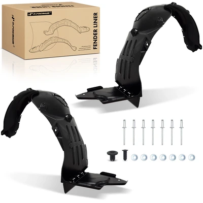 2 Pcs Front Dustproof PP Inner Fender Liners Splash Shield