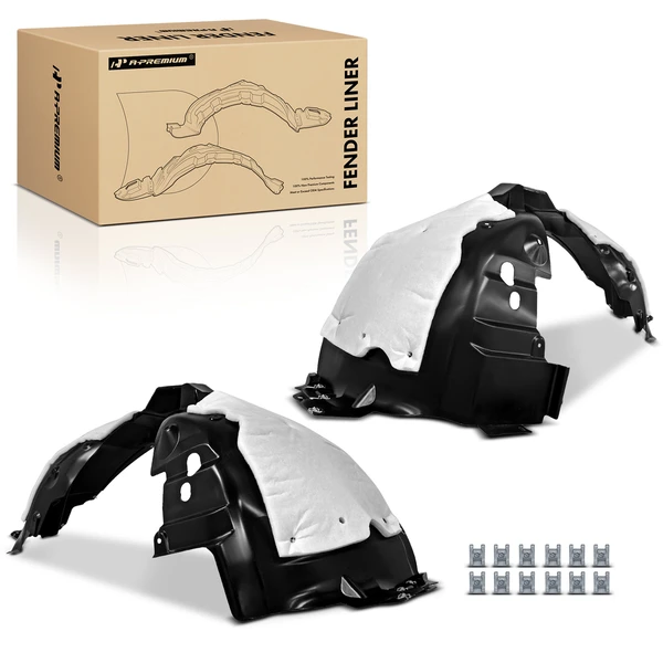 2 Pcs Front Inner Fender Liners with Insulation Foam for 2011-2013 Ford Edge