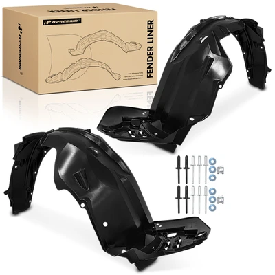 2 Pcs Front PE Inner Fender Liners with Insulation Foam