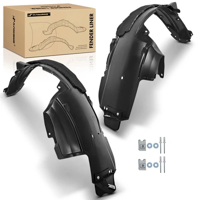 2 Pcs Front PE Inner Fender Liners with Insulation Foam