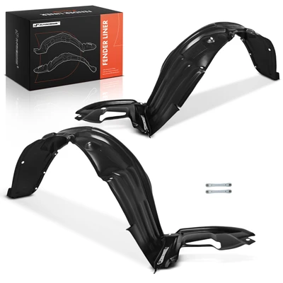 2 Pcs Front Inner Fender Liners Waterproof Dustproof PE+PP