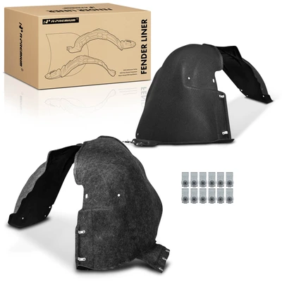 2 Pcs Front Inner Fender Liners with Clips