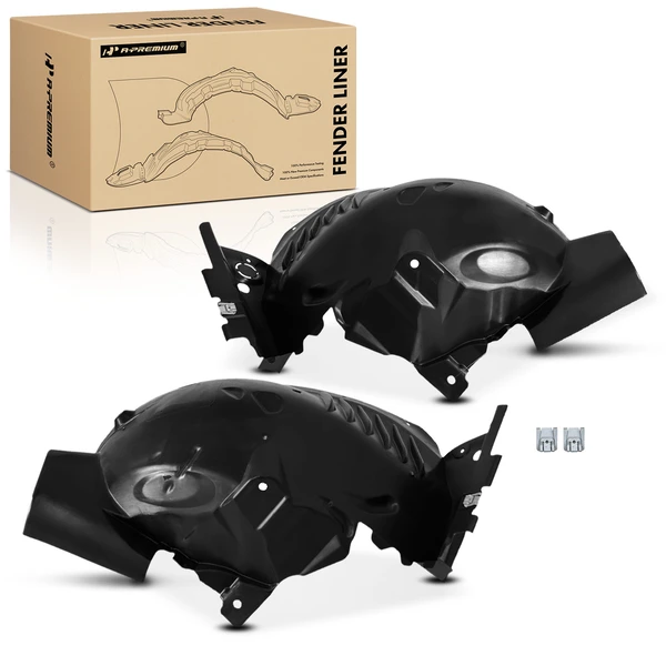 2 Pcs Front PP TPE Inner Fender Liners for 2012-2014 Mercedes-Benz C300