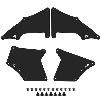 4 Pcs Front Splash Guards Mud Flaps Fender Liner Shield
