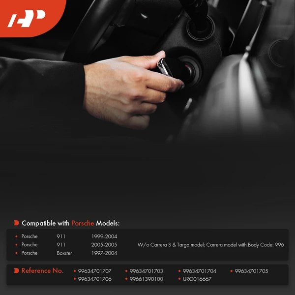 Ignition Lock Cylinder Zamak 5 with Electrical Switch for Porsche 911 Boxster