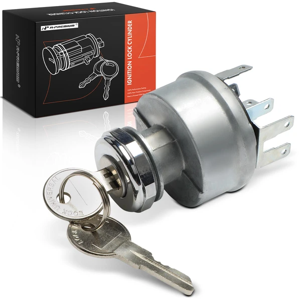 Ignition Lock Cylinder Zamak 5 with Keys for Jeep Wagoneer International Harvester