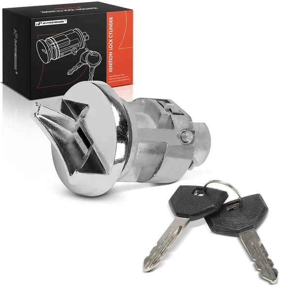 Ignition Lock Cylinder Zamak 5 with Keys for 1991-1992 Dodge Ramcharger