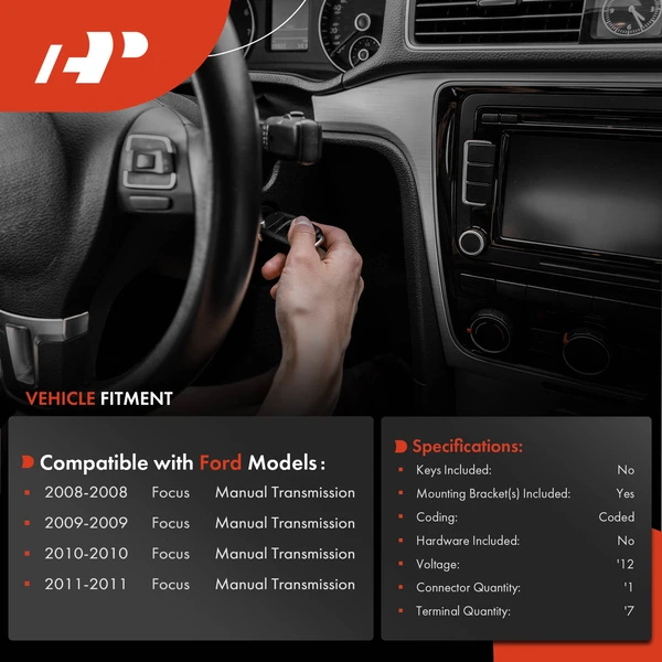 Ignition Lock Housing for Ford Focus 2008-2011 L4 2.0L Manual Trans