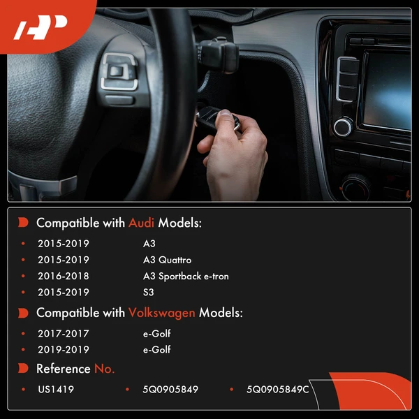 Ignition Switch for Audi A3 2015-2019 A3 Quattro S3 Volkswagen e-Golf 2017 2019