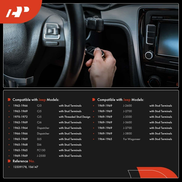 Ignition Switch for Jeep CJ3 CJ5 CJ6 Dispatcher DJ5 FC150 J-2500 J-3500 Wagoneer