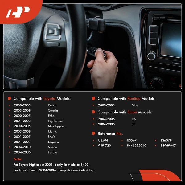 Ignition Switch for Toyota RAV4 Corolla Highlander Tundra Sienna Matrix Scion xB