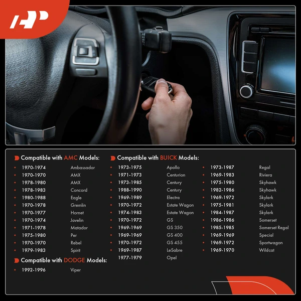 Ignition Switch for AMC Buick Regal Century GS Regal Opel Skylark Dodge Viper