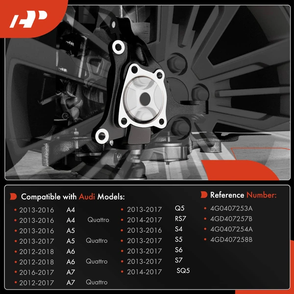 2 Pcs Front Steering Knuckles for Audi A4 2013-2016 A5 A6 A7 Q5 S4 S5