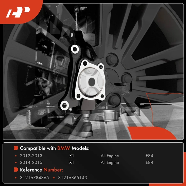 Front Driver Steering Knuckle for BMW E84 X1 2012-2015 L4 2.0L L6 3.0L