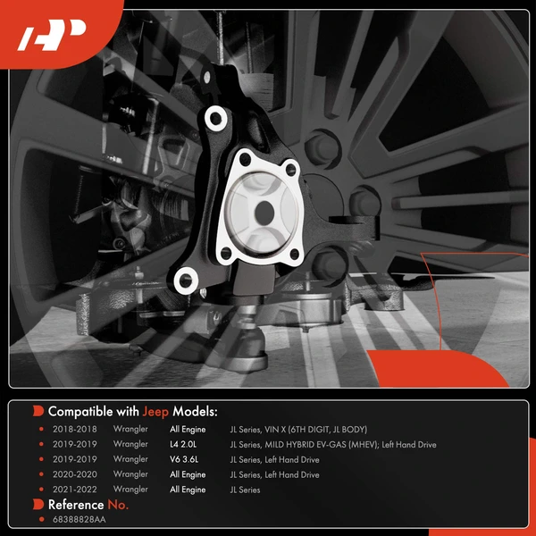 Front Passenger Steering Knuckle for Jeep Wrangler 2018-2022