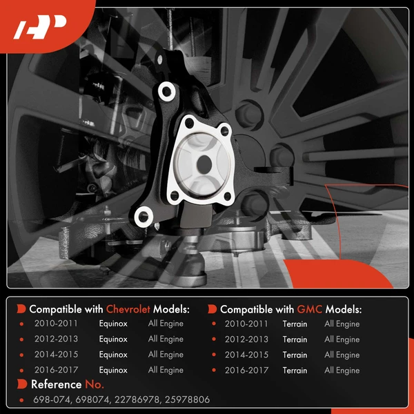 Front Passenger Steering Knuckle for Chevrolet Equinox GMC Terrain 2010-2017