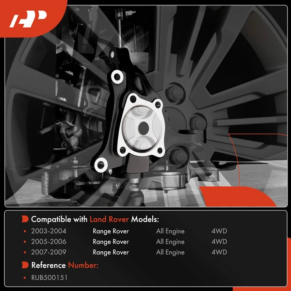 4WD Front Driver Steering Knuckle for Land Rover Range Rover 2003-2009