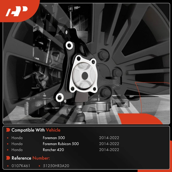 Front Driver Steering Knuckle for Honda Foreman 500 Rancher 420 2014-2022