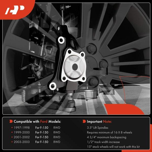 2 Pcs Front Lift Spindles for Ford F-150 F150 1997-2003 RWD