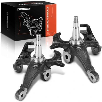 2 Pcs Driver & Passenger Spindles Steering Knuckles
