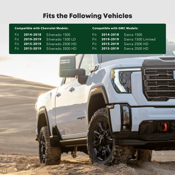 Passenger Steel Headlight Bracket for Chevrolet Silverado 1500 2014-2018