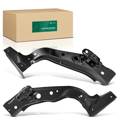 2 Pcs Driver & Passenger Steel Headlight Brackets