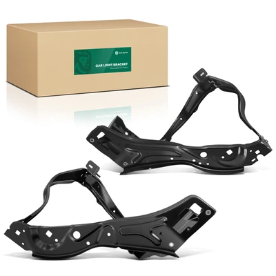 2 Pcs Driver & Passenger Steel Headlight Brackets