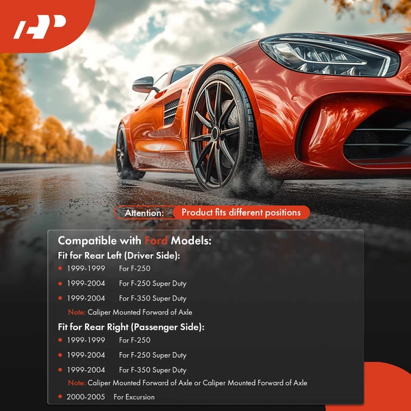 Rear Driver or Passenger Parking Brake Assembly with Loaded Backing Plate for Ford F-250 Excursion