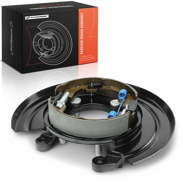 Rear Driver Parking Brake Assembly with Loaded Backing Plate for 2005-2012 Ford F-350 Super Duty