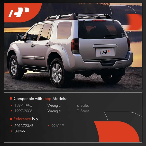 Rear Driver Chrome Liftgate Glass Hinge for Jeep Wrangler YJ TJ 1987-1995 1997-0206